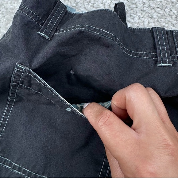 Boden Cotton Pants with Floral Flower Rolled Cuffs. Contrast Stitch. 14R - Picture 6 of 16